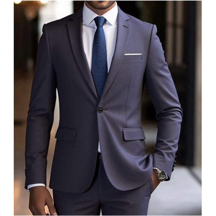 Herren Zweiteiliger Slim-Fit Anzug mit Ein-Knopf-Sakko und schmaler Anzughose Echo Archiv