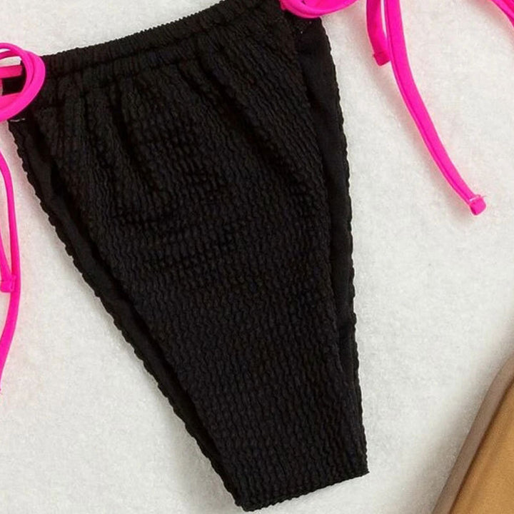 Damen Triangel-Bikini Set mit hohem Beinausschnitt und verstellbaren Bändern Echo Archiv