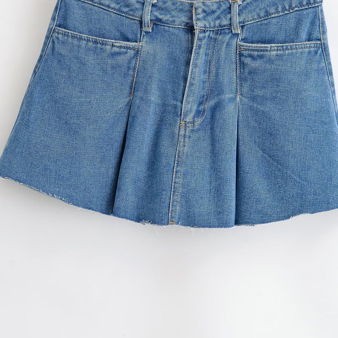 Damen Jeansrock mit lässigem A-Linien-Schnitt und dezenten Falten Echo Archiv
