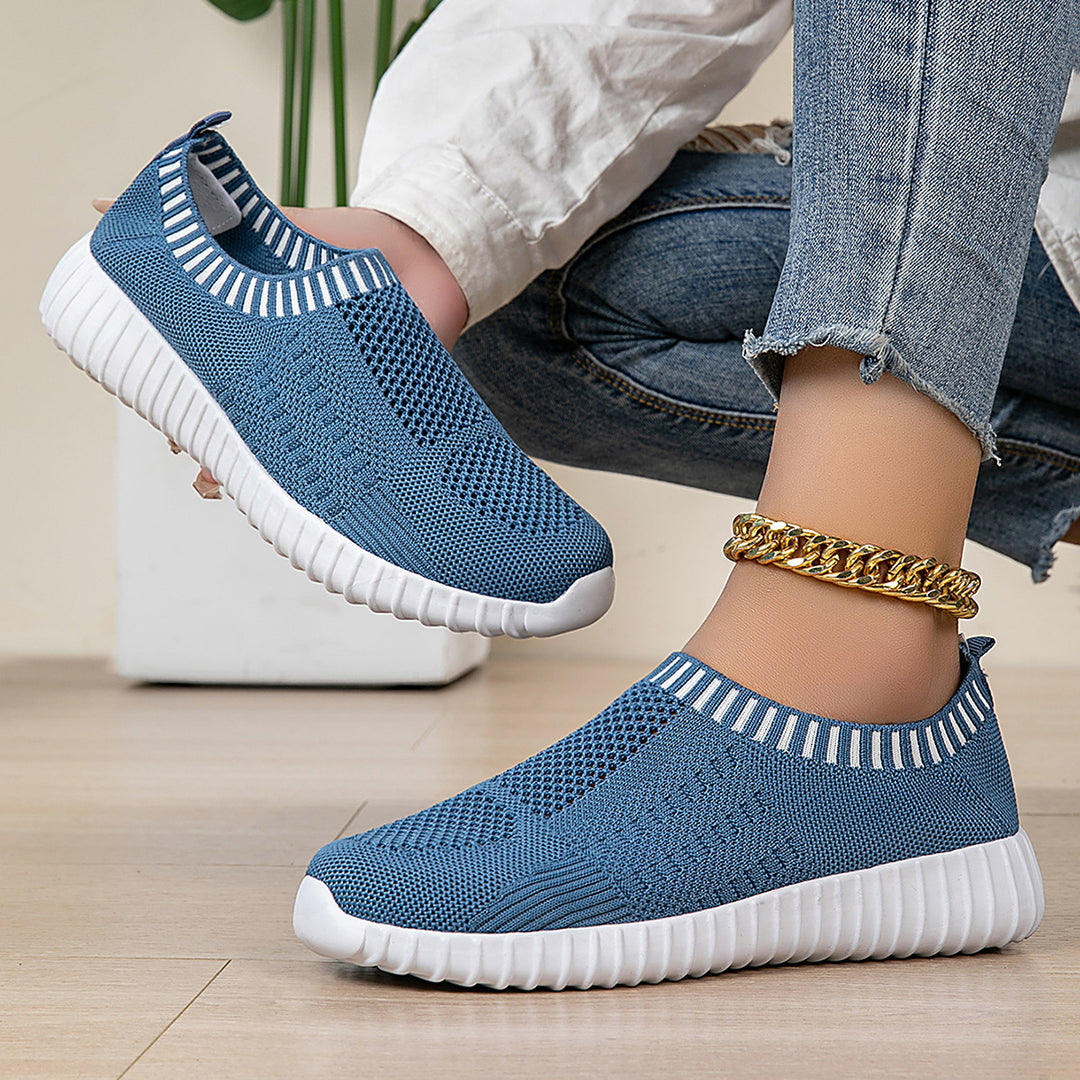 Damen nan elastischer Schlupf-Komfort-Sneaker mit dreidimensionaler Strickstruktur und profilierter Leichtsohle Echo Archiv