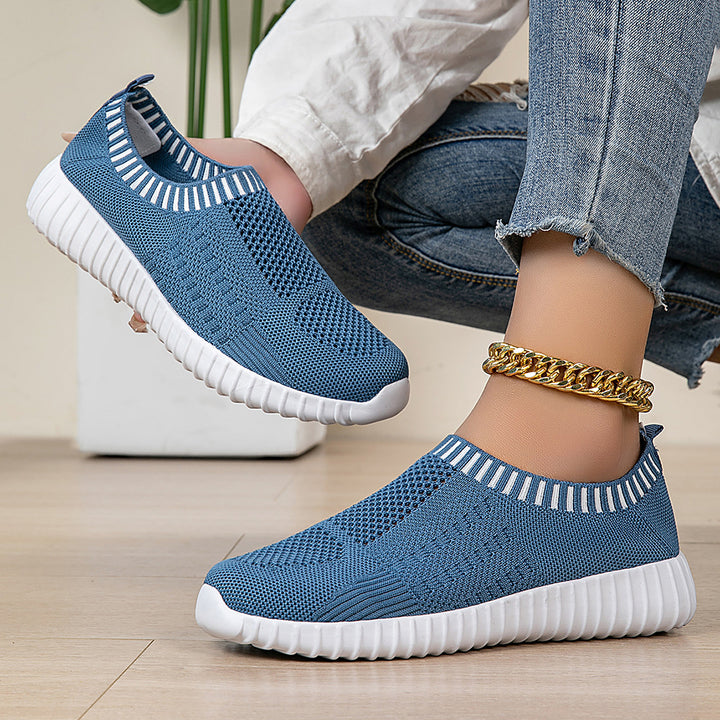 Damen nan elastischer Schlupf-Komfort-Sneaker mit dreidimensionaler Strickstruktur und profilierter Leichtsohle Echo Archiv