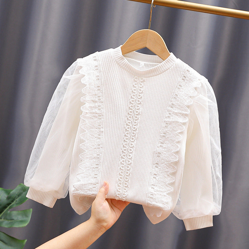 Damen Sweatshirt mit Tüllärmeln und Rüschendetails Echo Archiv