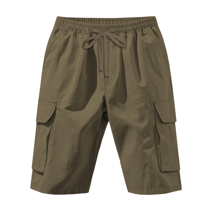 Herren nan knielange Utility-Shorts aus leichtem Baumwollmix mit elastischem Tunnelzugbund und aufgesetzten Klappentaschen Echo Archiv