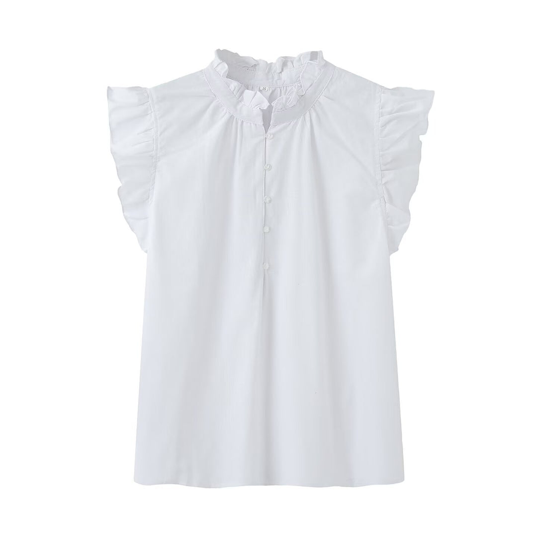 Damenbluse mit Rüschendetails und Knopfleiste Echo Archiv