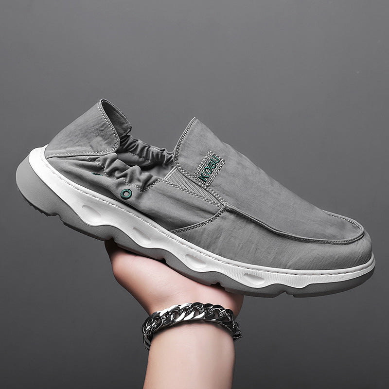Herren elastischer Nubukoptik-Slipper mit gepolstertem Fersenrand und stoßdämpfender Wellenlaufsohle Echo Archiv
