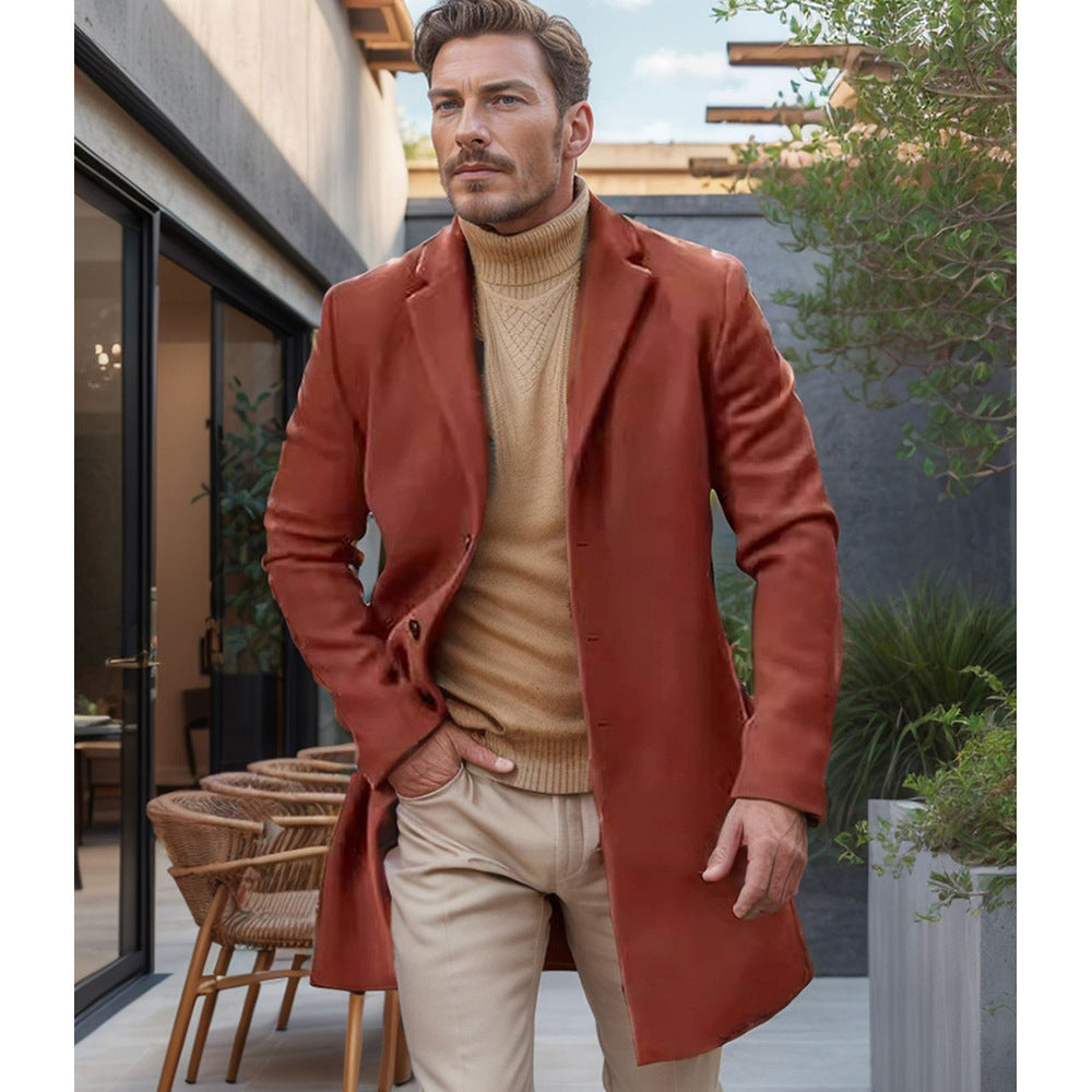 Herren Eleganter Wollmantel mit hochwertiger Verarbeitung Echoarchiv
