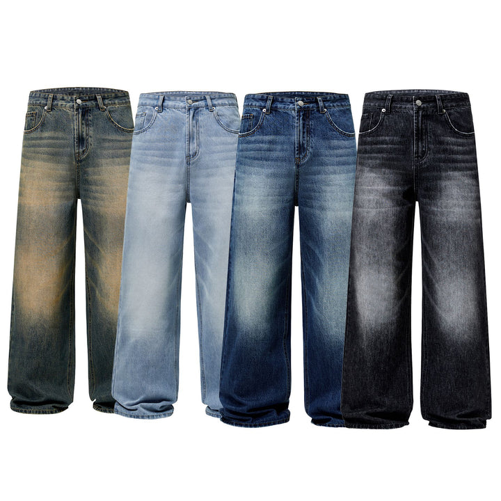 Herren Weite Jeans im lockeren Schnitt mit hoher Taille und Used-Effekt Echo Archiv