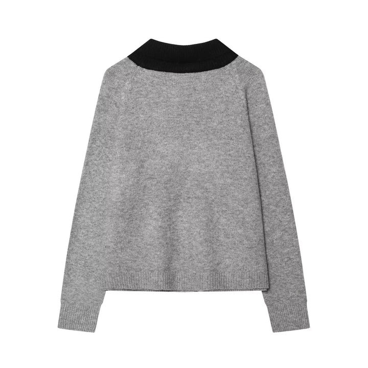 Damen Strickcardigan mit übergroßem Kragen und Schleifen‑Taschen Echo Archiv