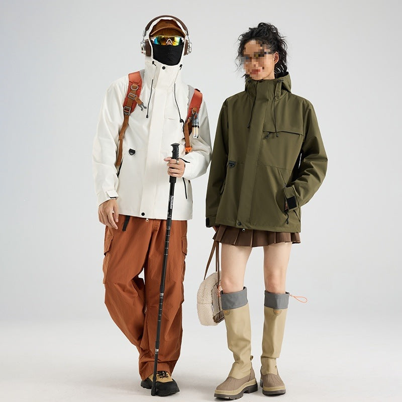 Herren Wasserdichte und atmungsaktive Ski‑ und Snowboardjacke mit Kapuze, Multi‑Taschen & Thermoversiegelung Echoarchiv