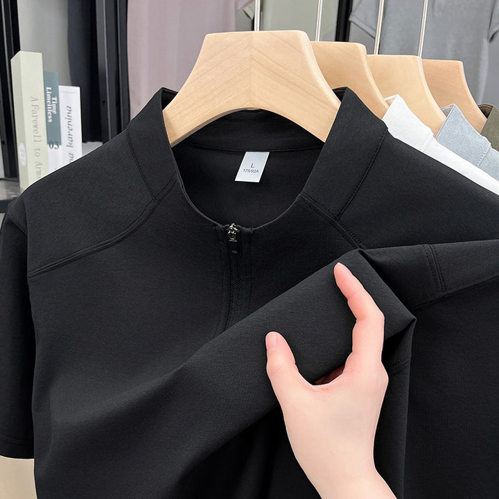 Herren Kurzarm Funktionsshirt mit Reißverschluss und atmungsaktiver Technologie Echoarchiv