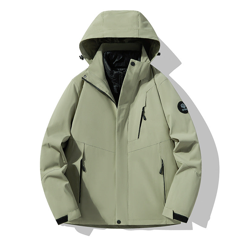 Herren Dreifach kombinierbare Funktionsjacke mit abnehmbarer Steppweste Echoarchiv