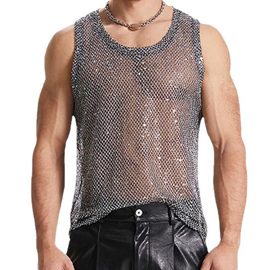 Herren Muskelshirt aus hochwertigem Netzmaterial mit modernem Schnitt Echoarchiv