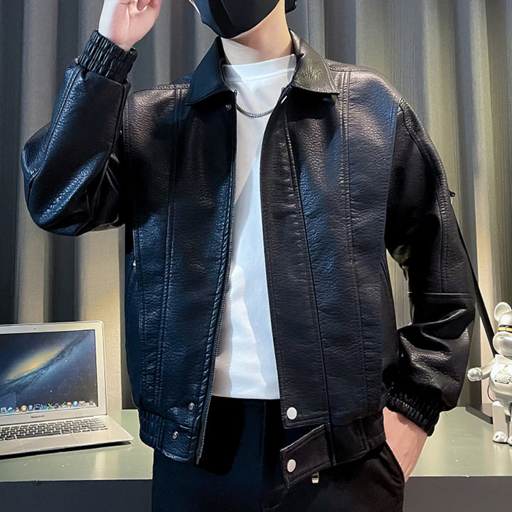 Herren Modische Kunstlederjacke Echoarchiv 1788342540