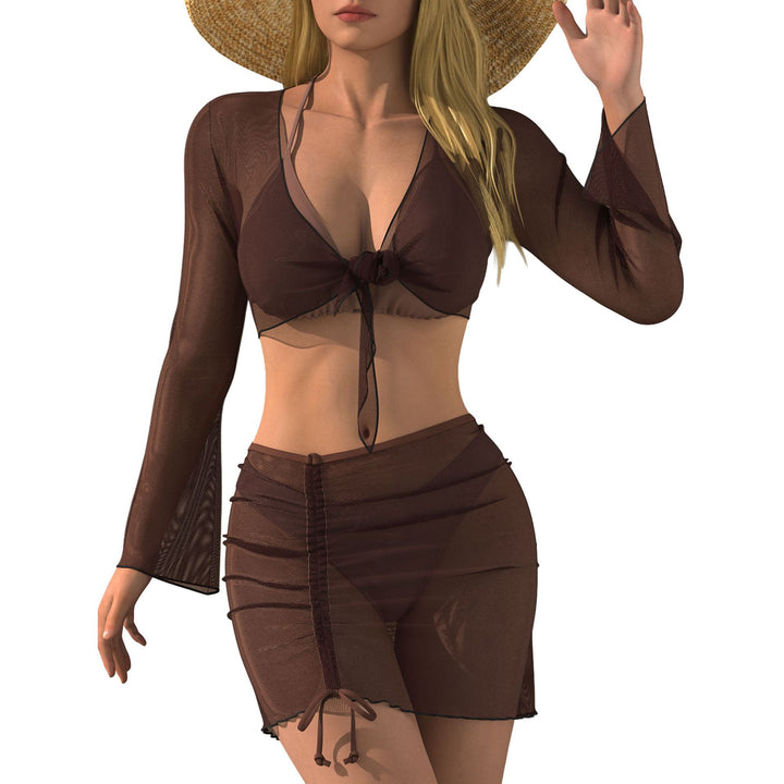 Damen Strand-Outfit mit transparenter Bluse Echo Archiv
