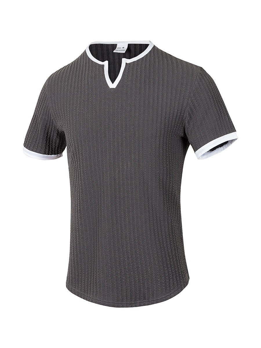 Herren Kurzarmshirt mit strukturiertem Design Echoarchiv