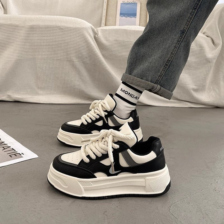 Damen modische Sneaker mit hohem Plateau und atmungsaktiver Obermaterial von Echo Archiv