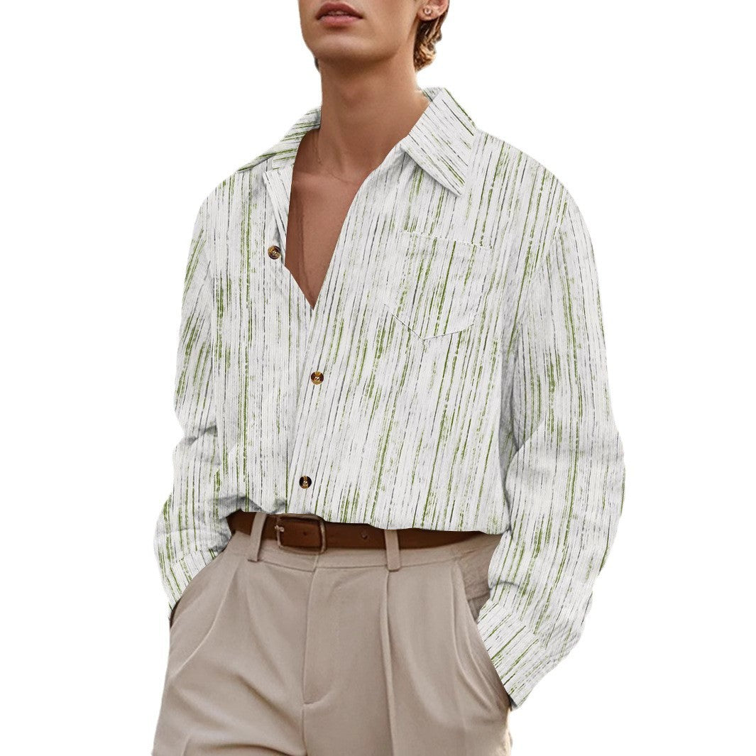 Herren Elegantes Langarmhemd mit raffinierten Strukturdetails Echoarchiv