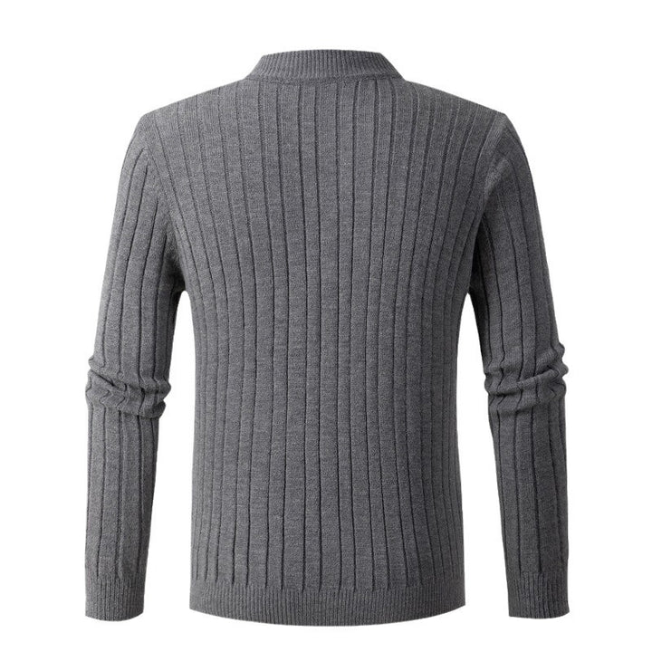 Herren eleganter Rollkragenpullover mit strukturiertem Zopfmuster Echoarchiv