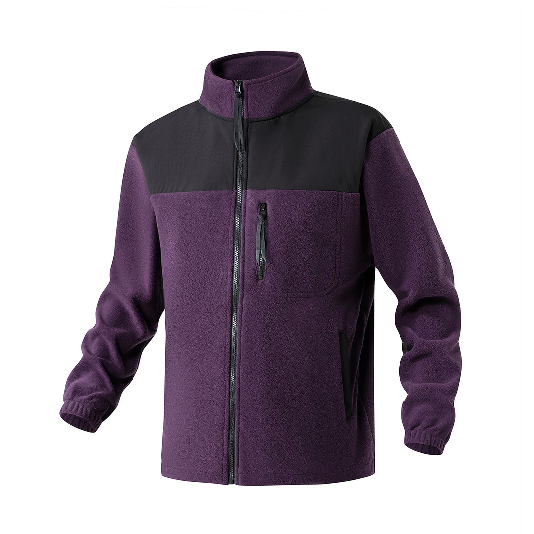 Herren Fleecejacke mit verstärktem Schulterpaneel, Stehkragen und Brustreißverschluss Echo Archiv