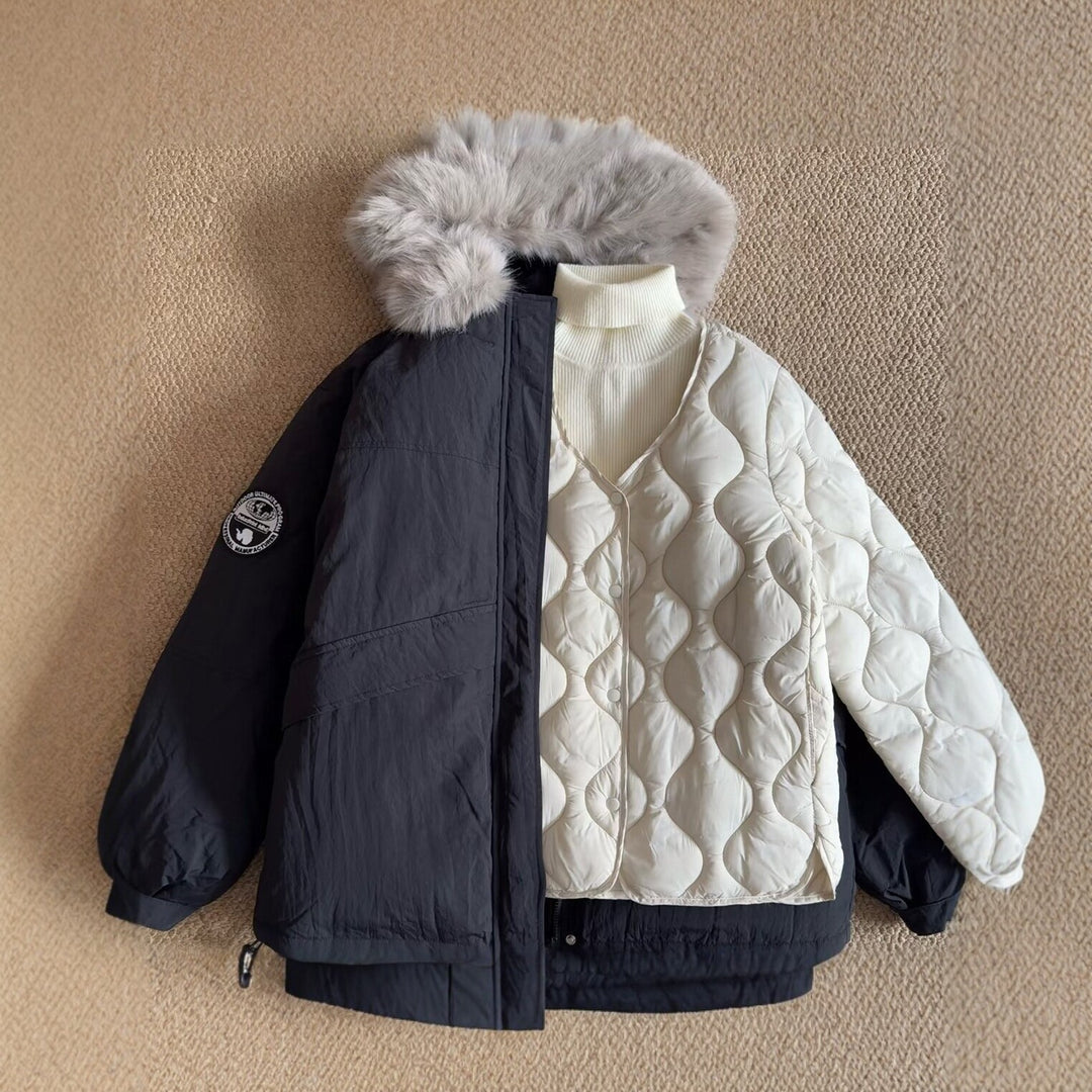 Damen Lange Steppjacke Echoarchiv