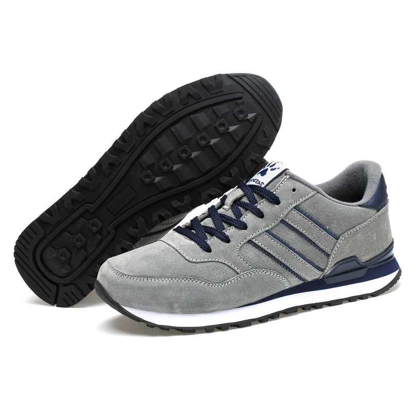 Herren Retro-Suede-Laufsneaker mit gepolstertem Fersenkragen und profilierter Gummisohle Echoarchiv