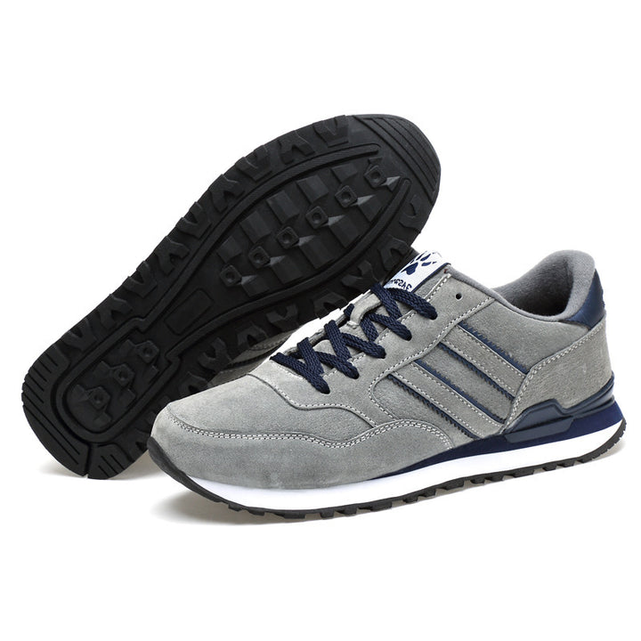 Herren Retro-Suede-Laufsneaker mit gepolstertem Fersenkragen und profilierter Gummisohle Echoarchiv