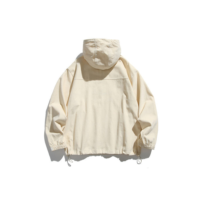 Unisex Oversize Kapuzen-Anorak mit Halbzip, Tunnelzug und Reißverschlusstaschen Echoarchiv