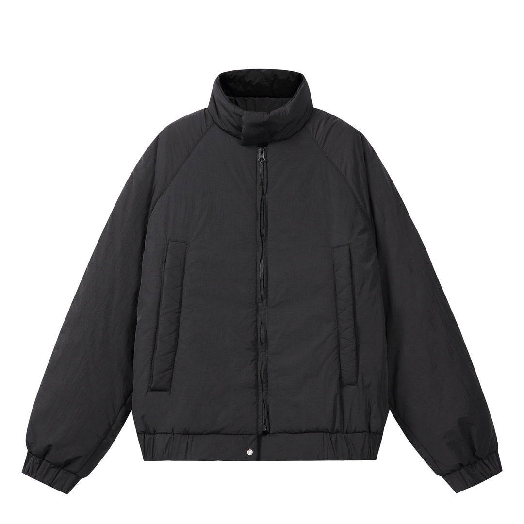 Unisex Boxy-wattierte Kurzjacke mit voluminösem Funnelkragen Echoarchiv