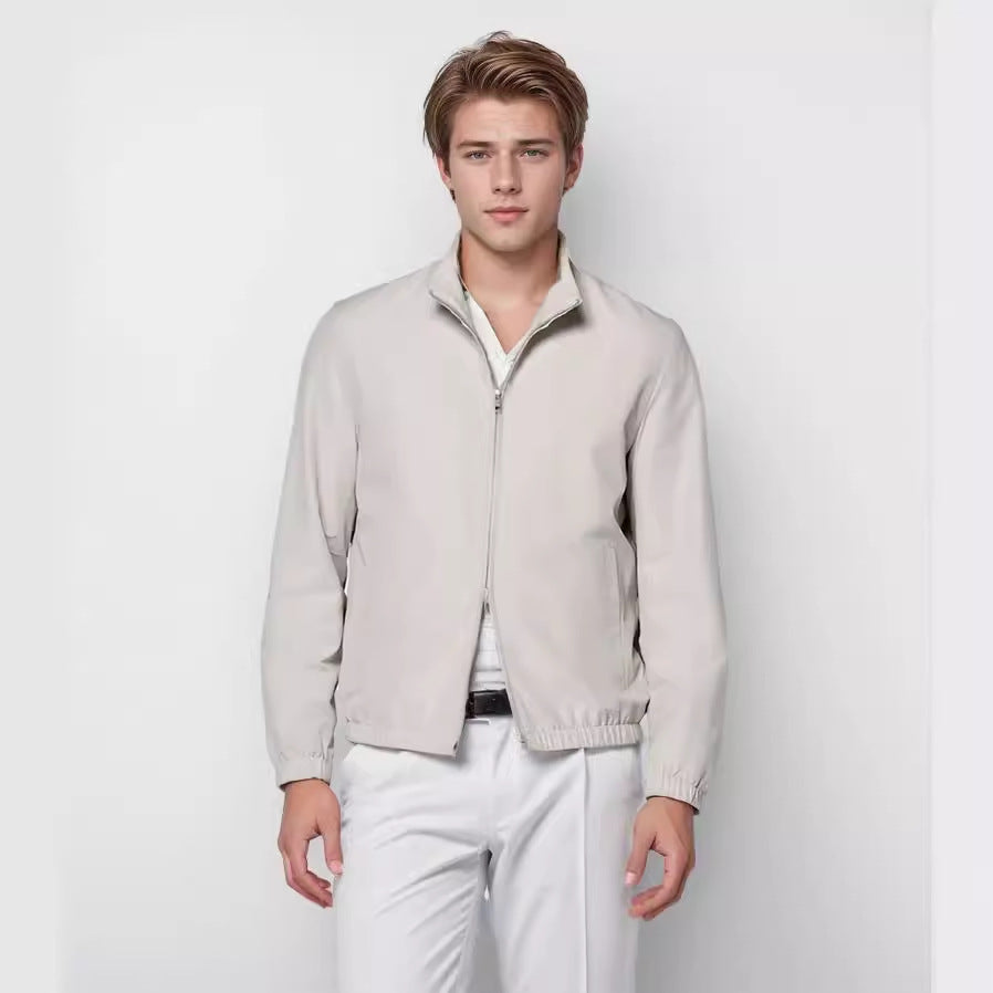 Herren leichte Übergangsjacke mit hohem Kragen Echoarchiv