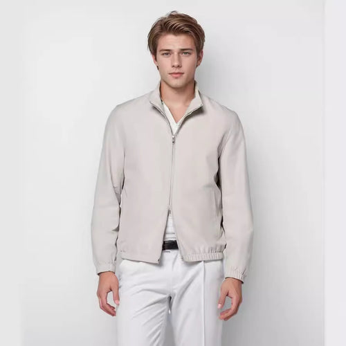 Herren leichte Übergangsjacke mit hohem Kragen Echoarchiv