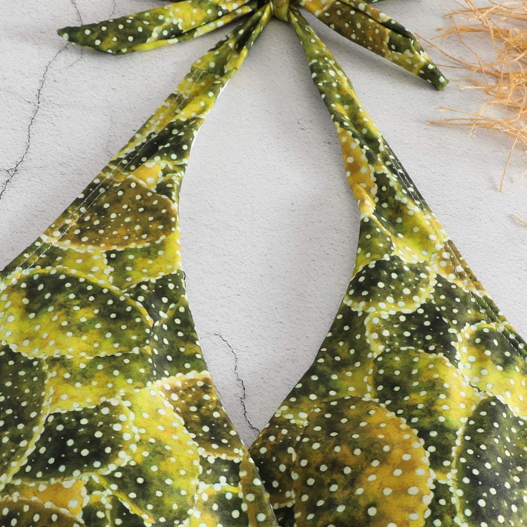 Damen Einteiler Badeanzug mit floralem Kaktusdesign Echo Archiv
