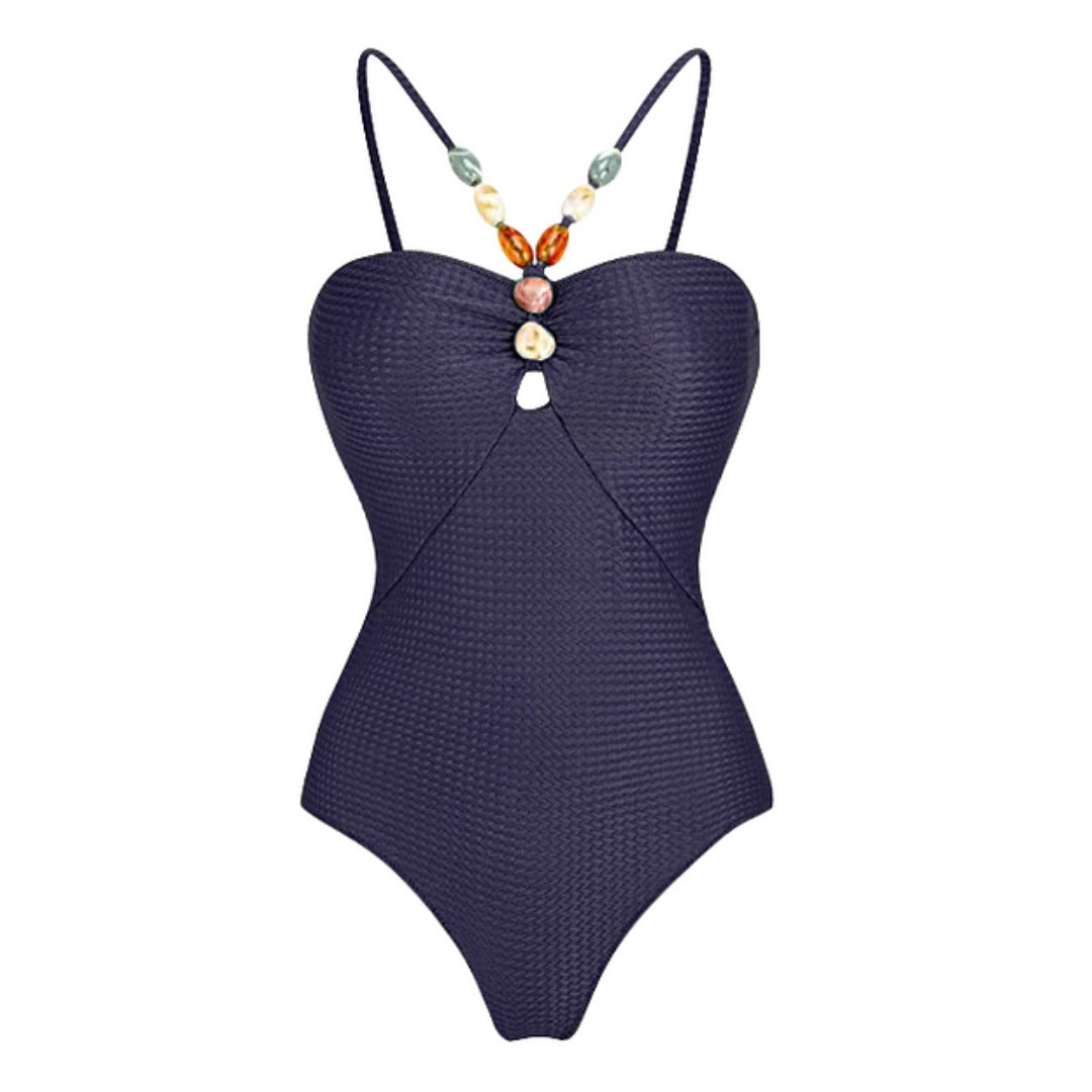 Damen Bikin Ensemble mit dekorativem Ausschnitt und elegantem Überwurf Echo Archiv