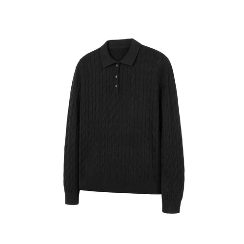 Herren Langarm Pullover mit Zopfmuster Echoarchiv