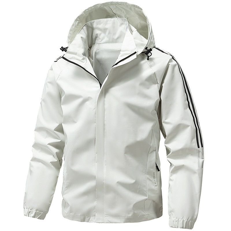 Herren Leichte Funktionsjacke mit verstellbarer Kapuze Echo Archiv