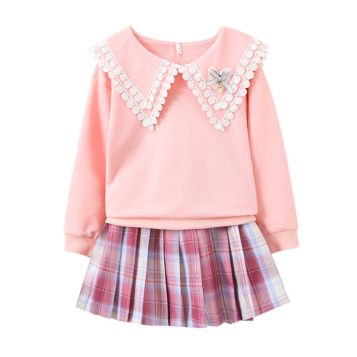 Damen Sweatshirt und Plissee-Rock Set Echo Archiv