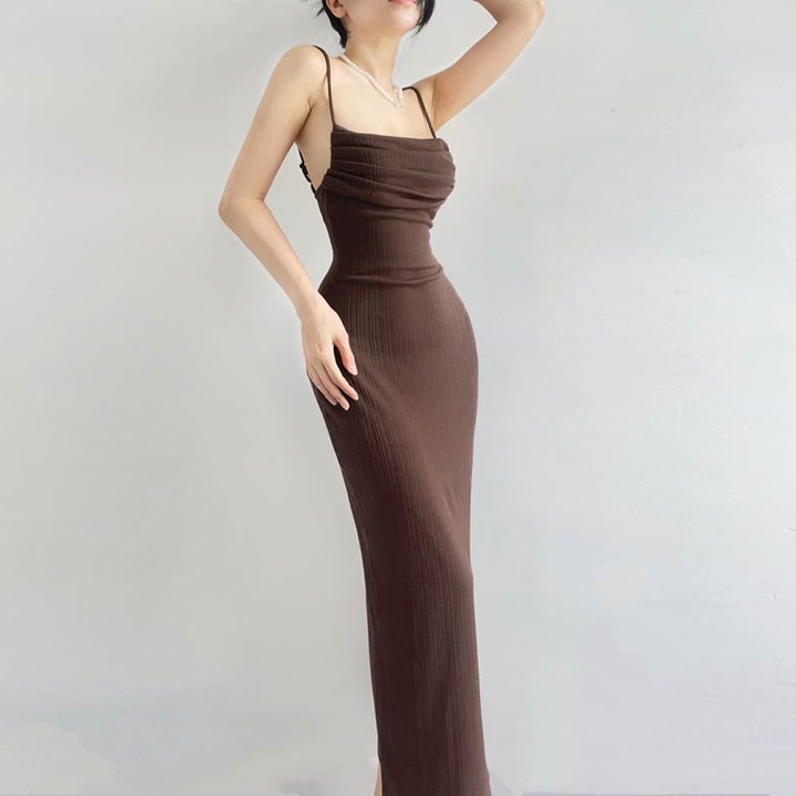 Damen Figurschmeichelndes Midi-Kleid mit dezentem Raffungseffekt Echo Archiv