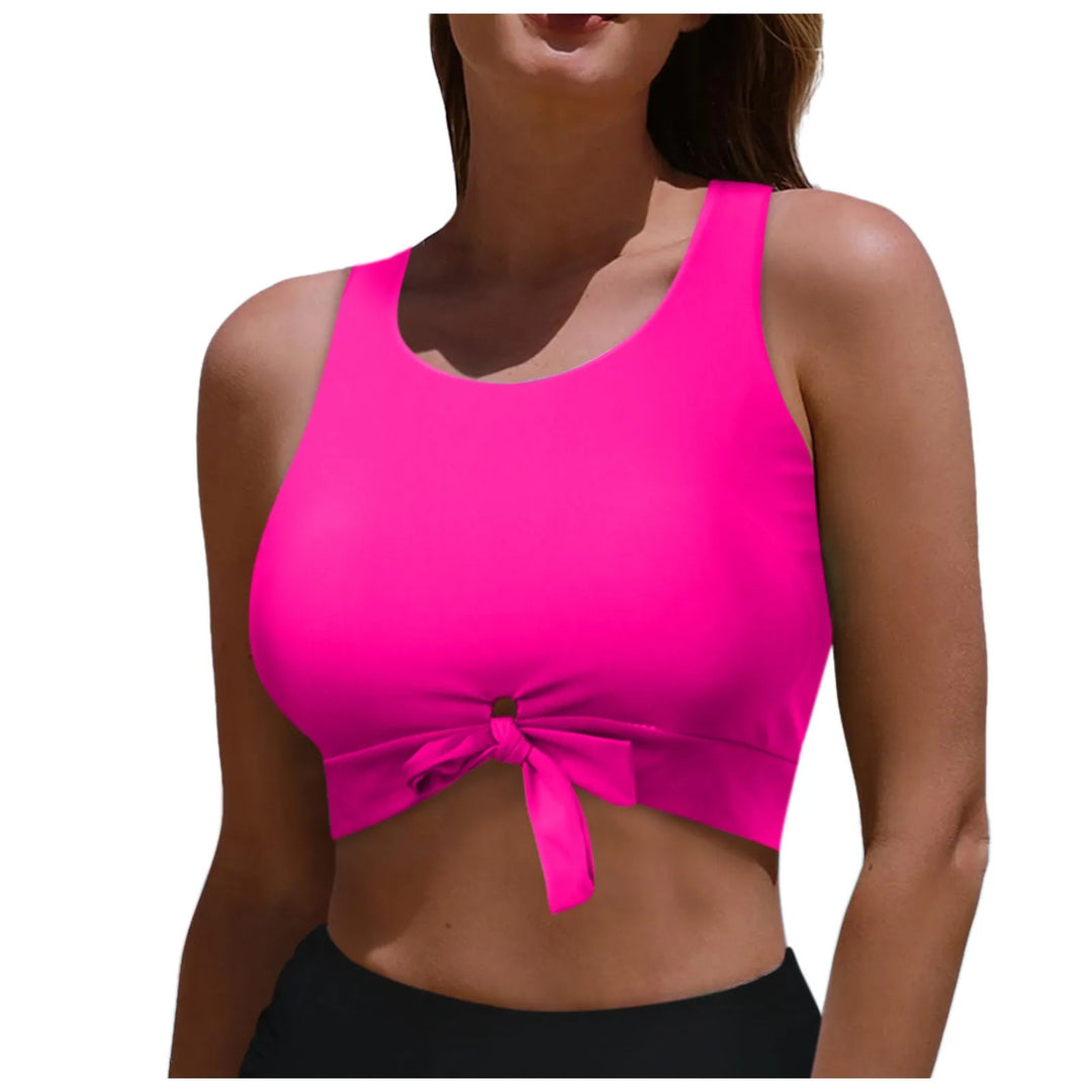 Damen Sportlicher Crop-Top mit Schlaufenbindung Echo Archiv