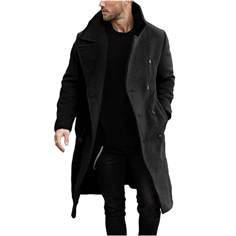 Herren eleganter Mantel mit breitem Kragen Echoarchiv