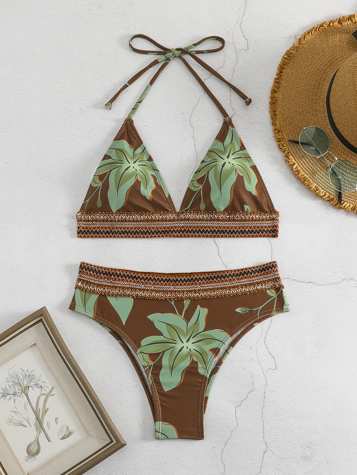 Damen Triangel-Bikini mit floralem Muster und komfortablem Tragekomfort Echo Archiv