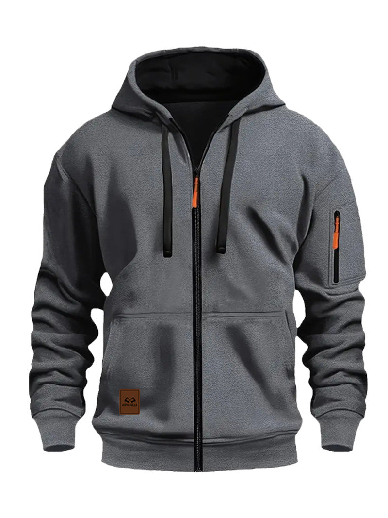 Herren Sportliche Fleecejacke mit Kapuze Echo Archiv