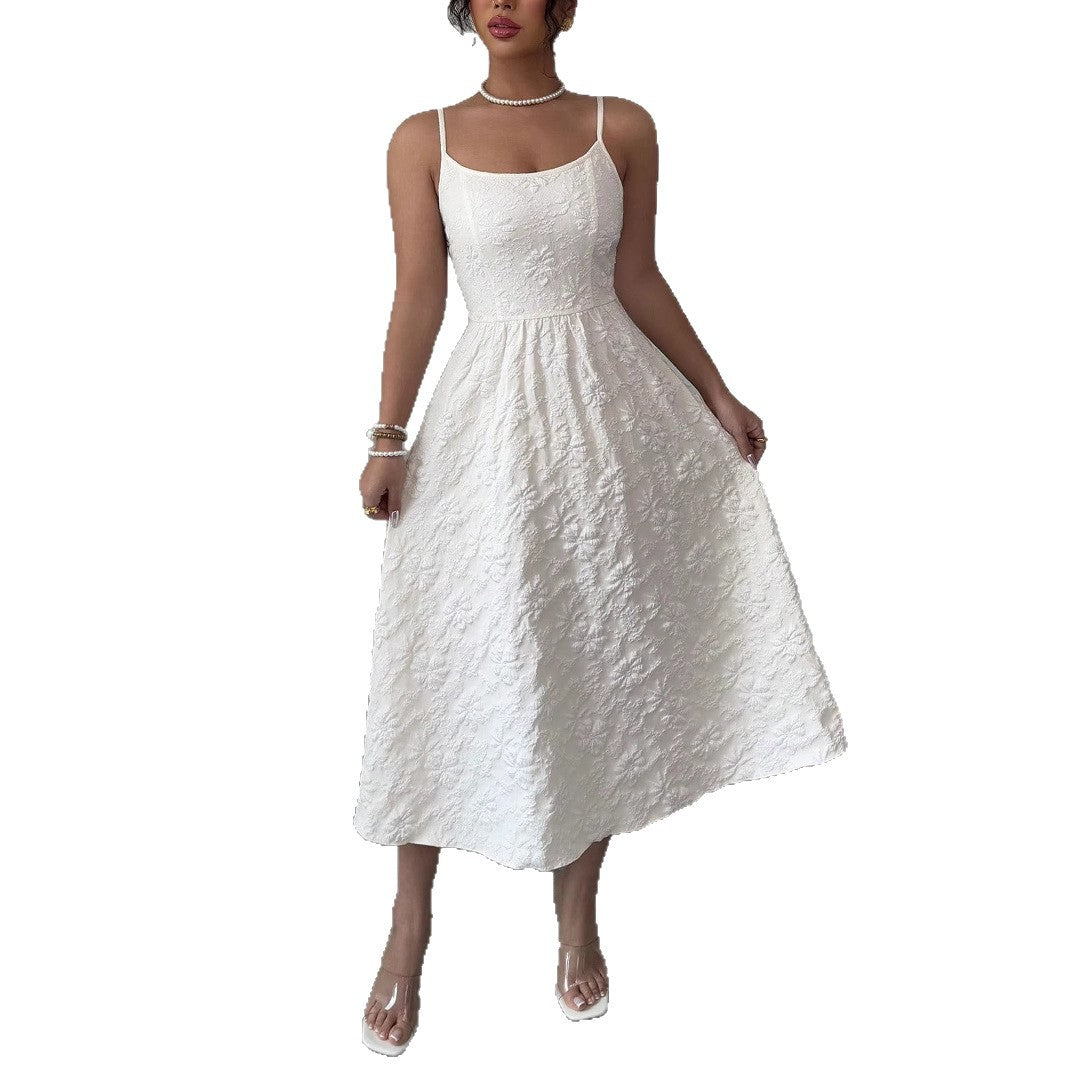 Damen Midikleid mit zarter Blumenstickerei Echo Archiv
