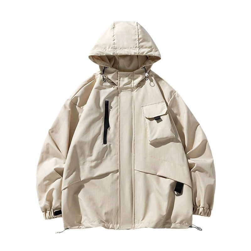 Unisex Funktionsjacke mit multifunktionalen Taschen und verstellbarem Kapuzenschutz Echoarchiv