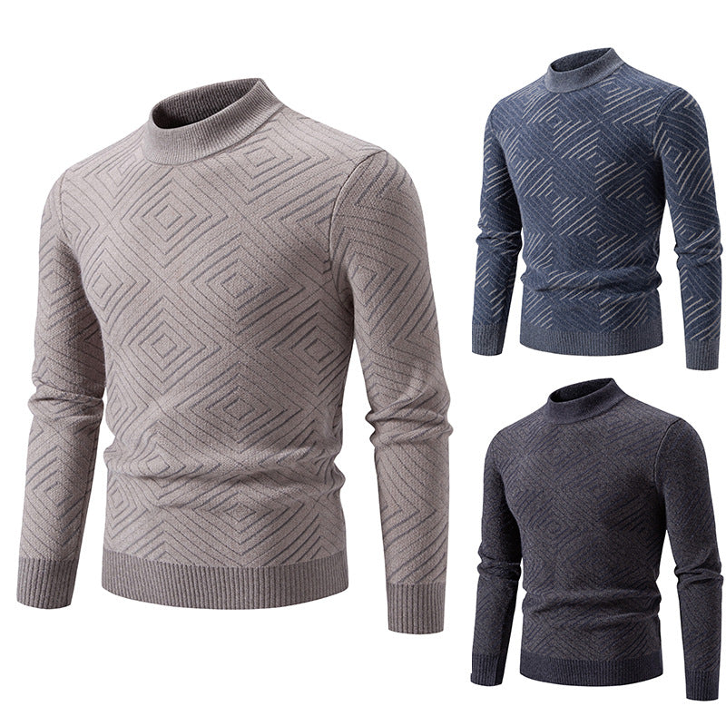 Herren eleganter Pullover mit Strukturmuster Echoarchiv