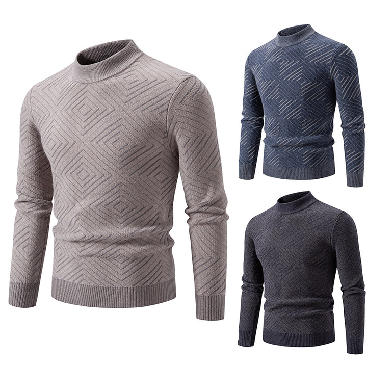 Herren eleganter Pullover mit Strukturmuster Echoarchiv
