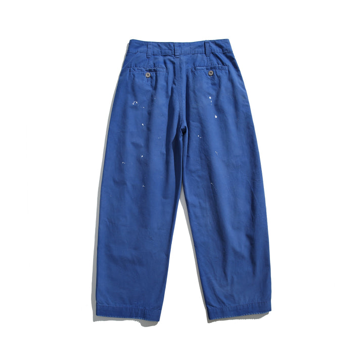 Damen Weite Cropped Arbeitshose mit hoher Taille und aufgesetzten Taschen Echoarchiv