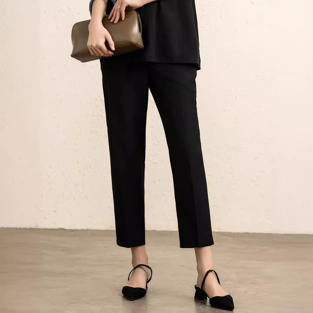 Damen Schicke Taillierte Stretch-Hosen – Avélisse