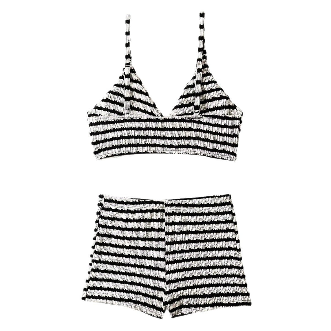 Damen Crop-Bikini Oberteil mit High-Waist Shorts Echo Archiv
