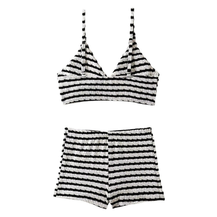 Damen Crop-Bikini Oberteil mit High-Waist Shorts Echo Archiv