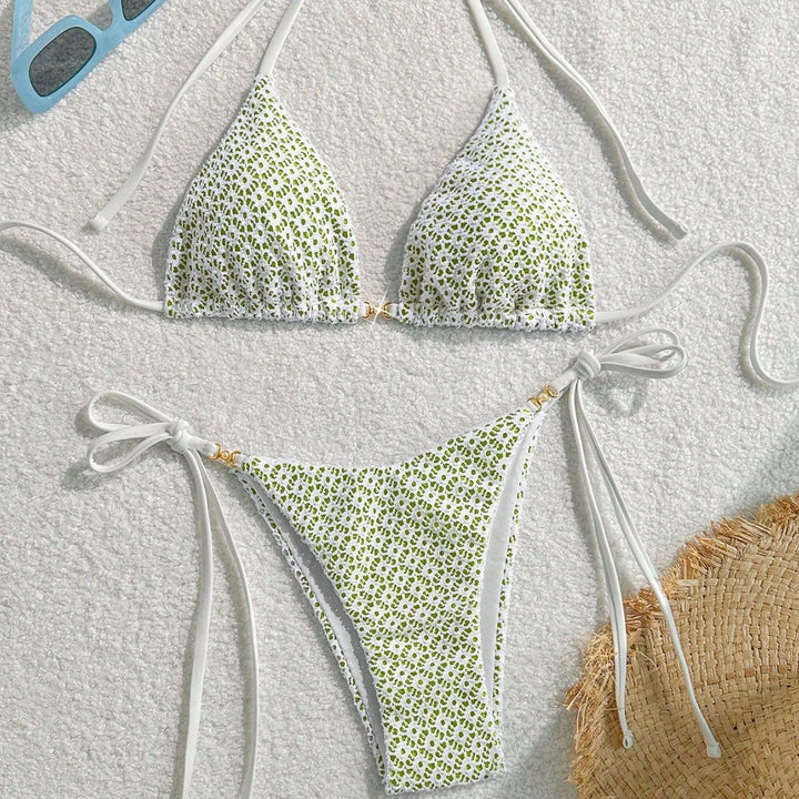 Damen raffinierter Bikinischnitt mit verstellbaren Bindebändern Echo Archiv