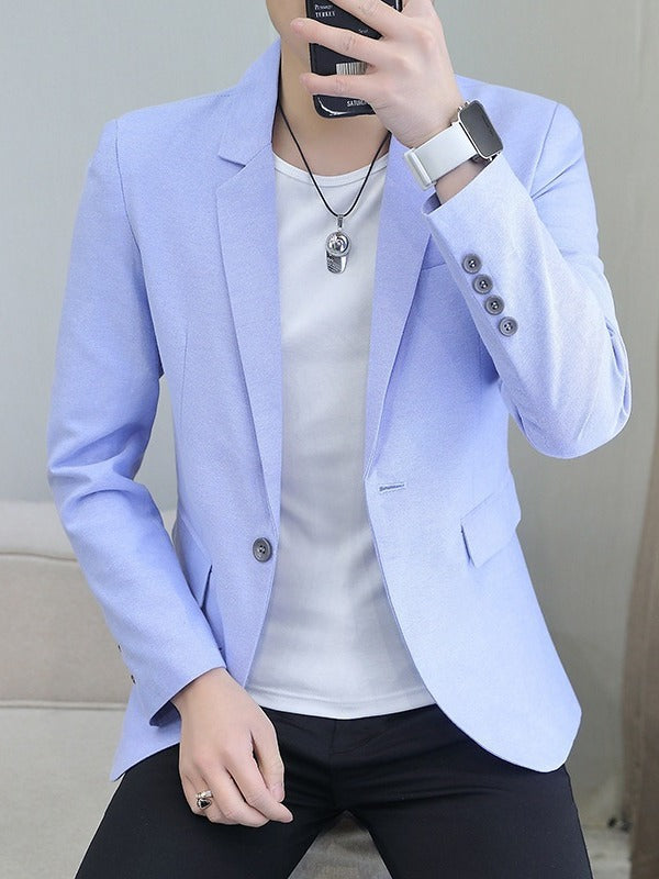 Herren modischer Blazer mit schmalem Schnitt und feinem Material Echoarchiv